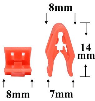 Клипса автомобильная крепежная фигурная AS-1191 - схема