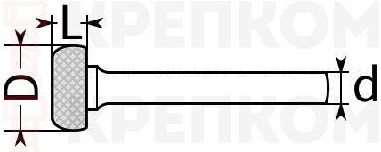 Борфреза твердосплавная тип T (дисковая) Messer - схема