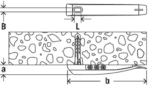 Прижимная скоба KB 8 Fischer 058135-чертеж