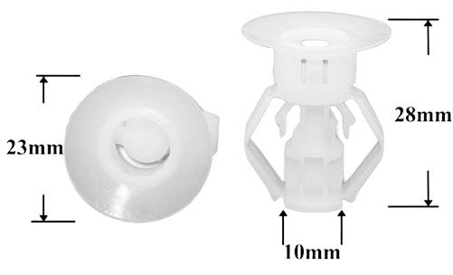 Вставка автомобильная под саморез AS-1354 - схема