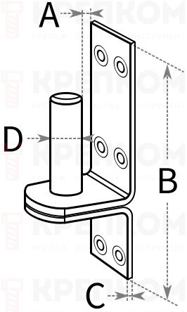 Ось петли Domax C - схема, чертеж