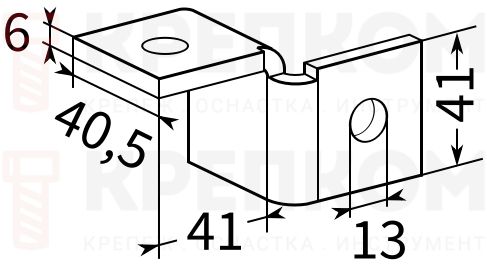 Соединительный уголок для профиля FUS Fischer FUF 180°L-shema