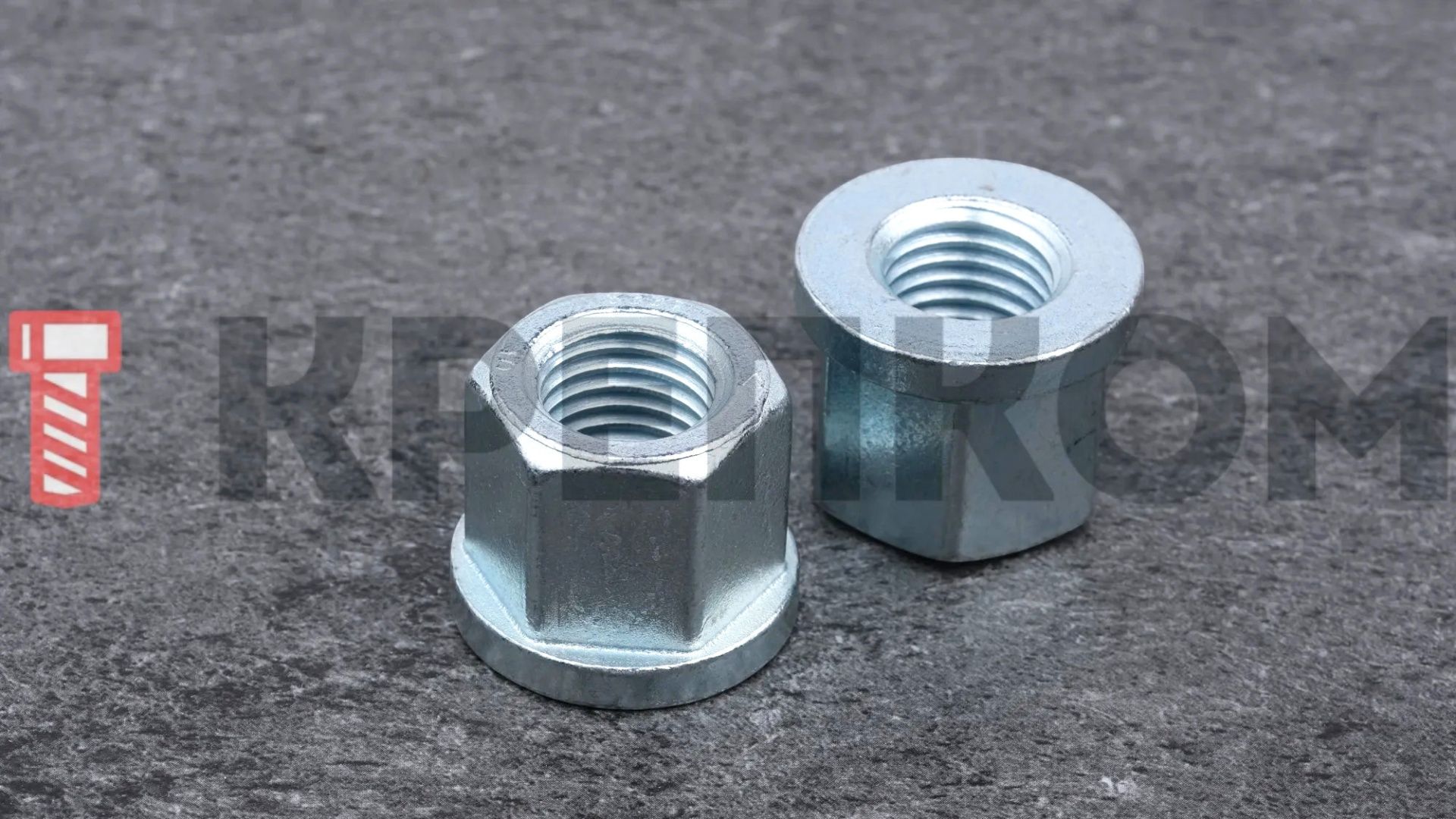 Гайка высокая с фланцем DIN 6331, оцинкованная - фото