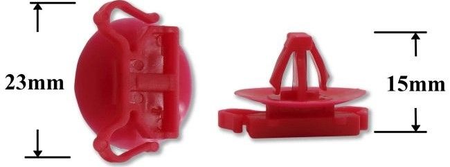 Клипса автомобильная крепежная фигурная AS-1261-А - схема