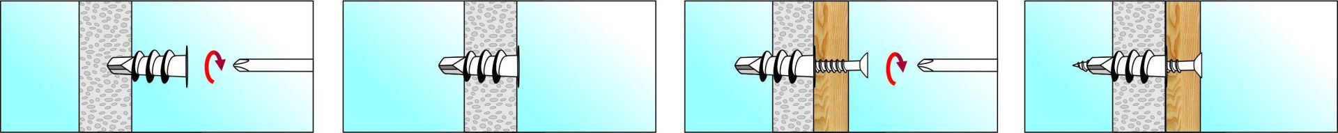 Дюбель для гипсокартона Driva, оцинкованная сталь. монтаж