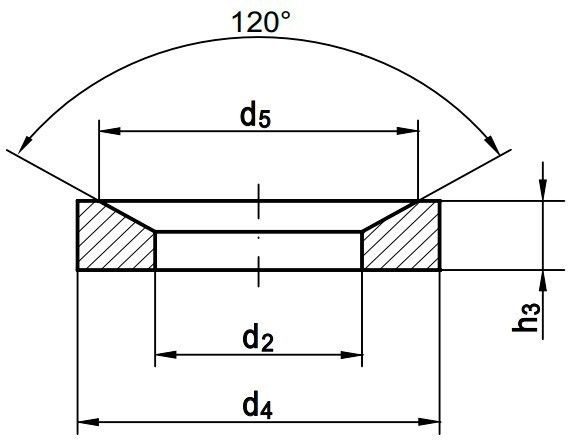 Шайба DIN 6319 form G - чертеж