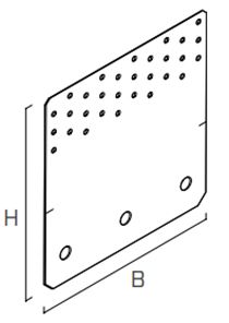 Пластина 300х240х4 Titan Plate C Holz Technic TCP300 - схема