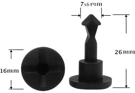Автомобильная крепежная вставка-заглушка AS-1409 - схема