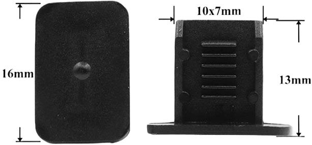 Клипса автомобильная крепежная фигурная AS-1571 - размеры