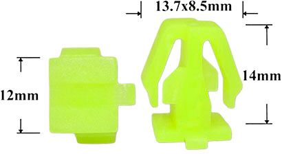 Клипса автомобильная крепежная фигурная AS-114 - схема