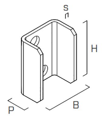 Пластина 21,5х27,5х13 Lock Stop Holz Technic LOCKSTOP5U - схема