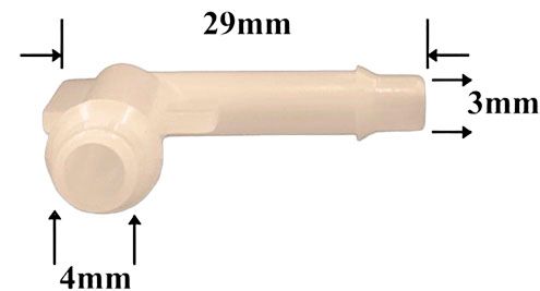 Соединитель трубок угловой автомобильный AS-1086 - схема