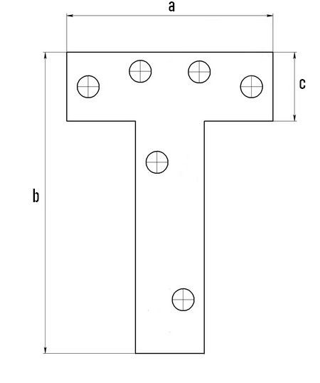 Т-образная соединительная пластина схема