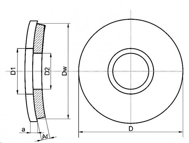 Шайба кровельная с резиновой прокладкой EPDM - схема