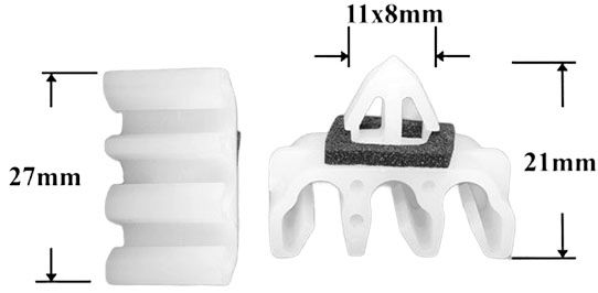Клипса автомобильная для проводов и трубок AS-1371 - схема