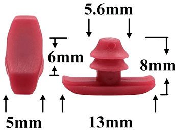 Клипса автомобильная крепежная нажимная AS-3020 - схема