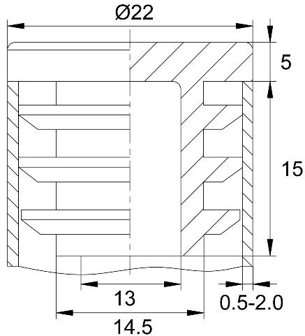 Схема плоской круглой заглушки для трубы