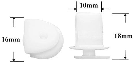 Клипса автомобильная крепежная фигурная AS-1166 - схема