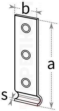 Ответная планка Gah - схема, чертеж