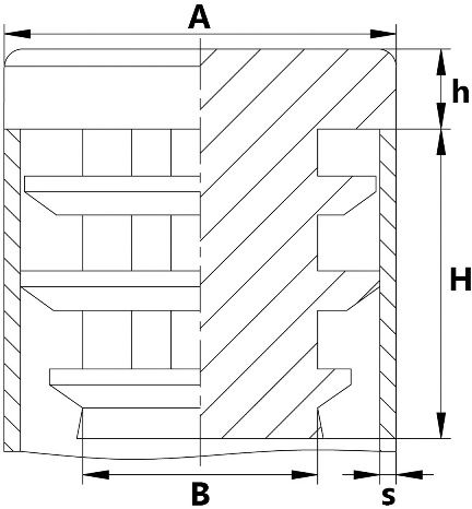 Схема плоской круглой заглушки ZO ум