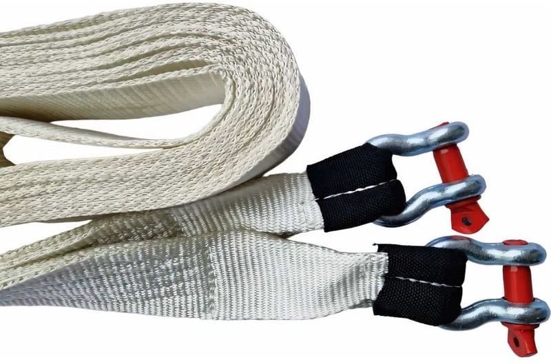 Капроновый буксировочный ремень с шаклами - изображение
