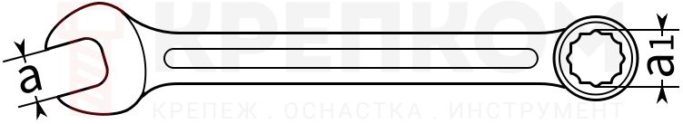 Ключ комбинированный Matrix - схема