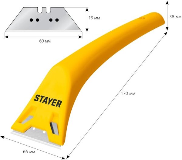 Скребок Stayer 0851 размеры