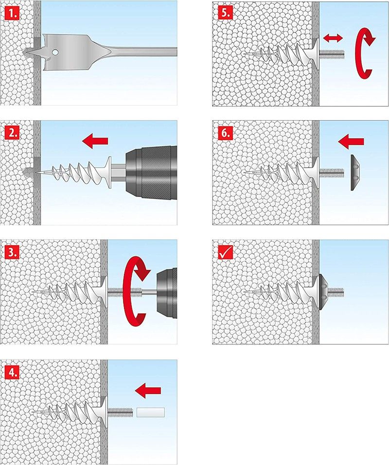 Крепления TOX Insulation fixing Thermo - схема, чертеж