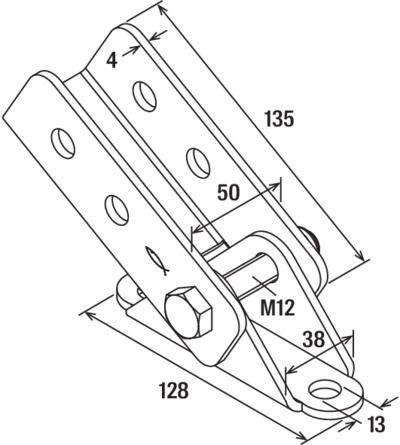 Опорная скоба для профилей FUS Fischer VB 563574 - чертеж