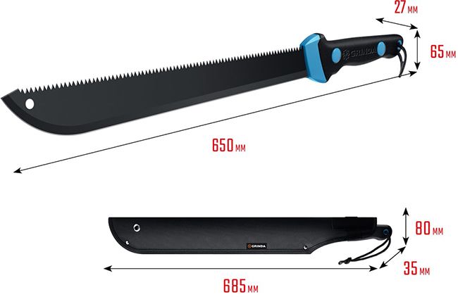 Мачете Pro-Line FM 450 Grinda 20810 - размеры