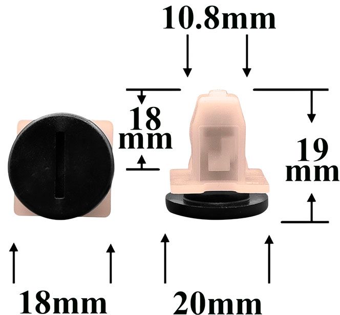 Клипса автомобильная крепежная фигурная AS-836