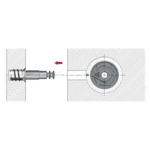 Шток односторонний SPIRAL LOCK М8х38 - установка