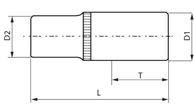 Торцевые глубокие головки 1/4", 1/2" Ombra, схема