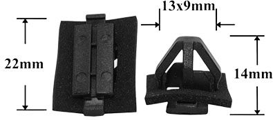 Клипса автомобильная крепежная фигурная AS-1149 - схема