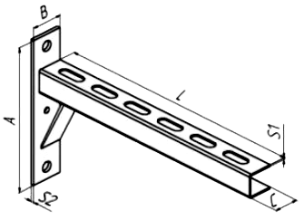Кронштейн консольный П-образный