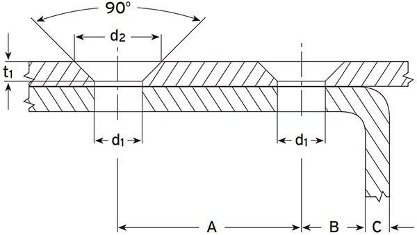 Lindapter Hollo-Bolt Flush Fit HBFF 82031 - размеры и монтаж