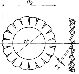Шайба стопорная с насечками DIN 6798A-схема