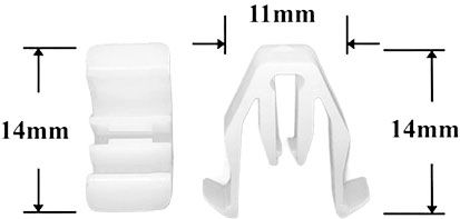 Клипса автомобильная крепежная фигурная AS-1143 - схема