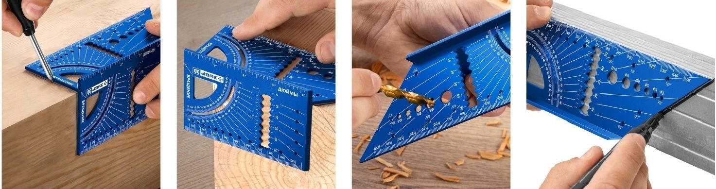 Функции угольника ЗУБР 34399