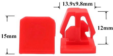 Клипса автомобильная крепежная фигурная AS-297 - схема