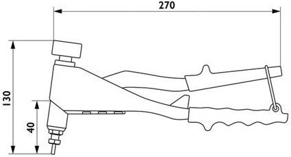 Заклепочник ручной для резьбовой заклепки Fasty RKM-130 -схема