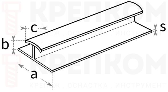 Профиль H-образный Gah Alberts - схема, чертеж