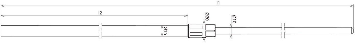 Стержень молниеприёмника арт. 106210, схема размеров