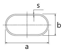 Труба овальная хромированная - схема