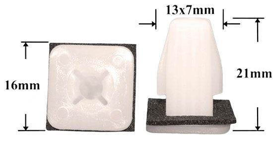 Вставка автомобильная под саморез AS-1341 - схема