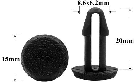 Автомобильная крепежная вставка-заглушка AS-098 - схема