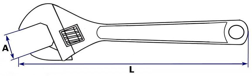 Ключ разводной Эксперт ЗУБР - схема