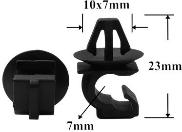 Клипса автомобильная для проводов и трубок AS-1169 - схема