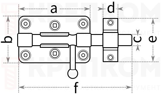шпингалет схема