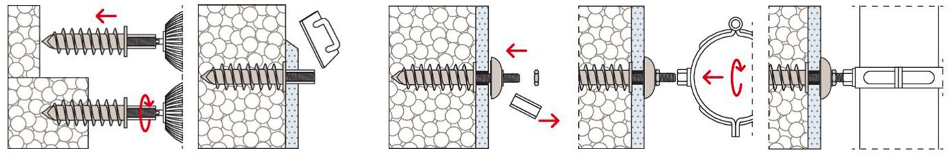 Дюбель для для термоизоляции Fischer FID-R zl - монтаж